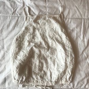 Brandy Melville open back white tank